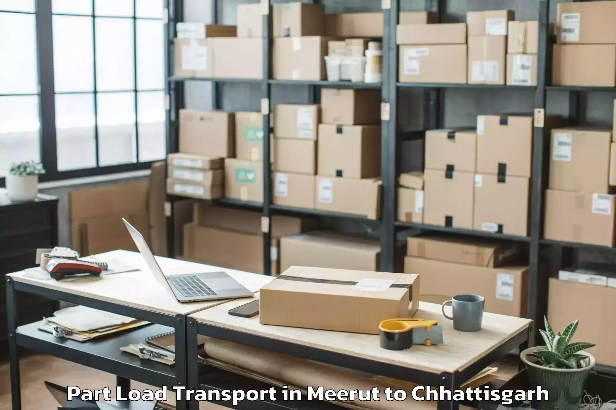 Meerut to Nawagarh Part Load Transport Booking